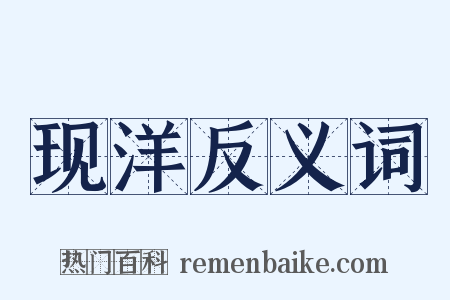 现洋反义词是什么意思的图片